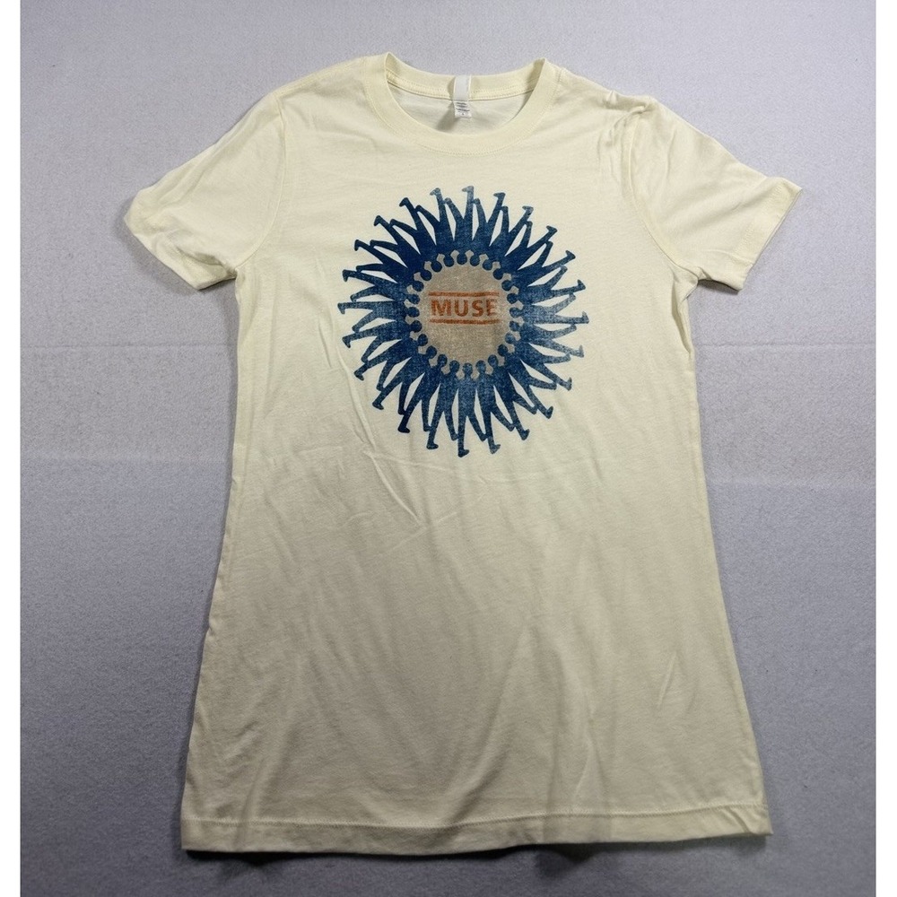 Muse The Band Your T Shirt Top Juniors Large Cream Colored
